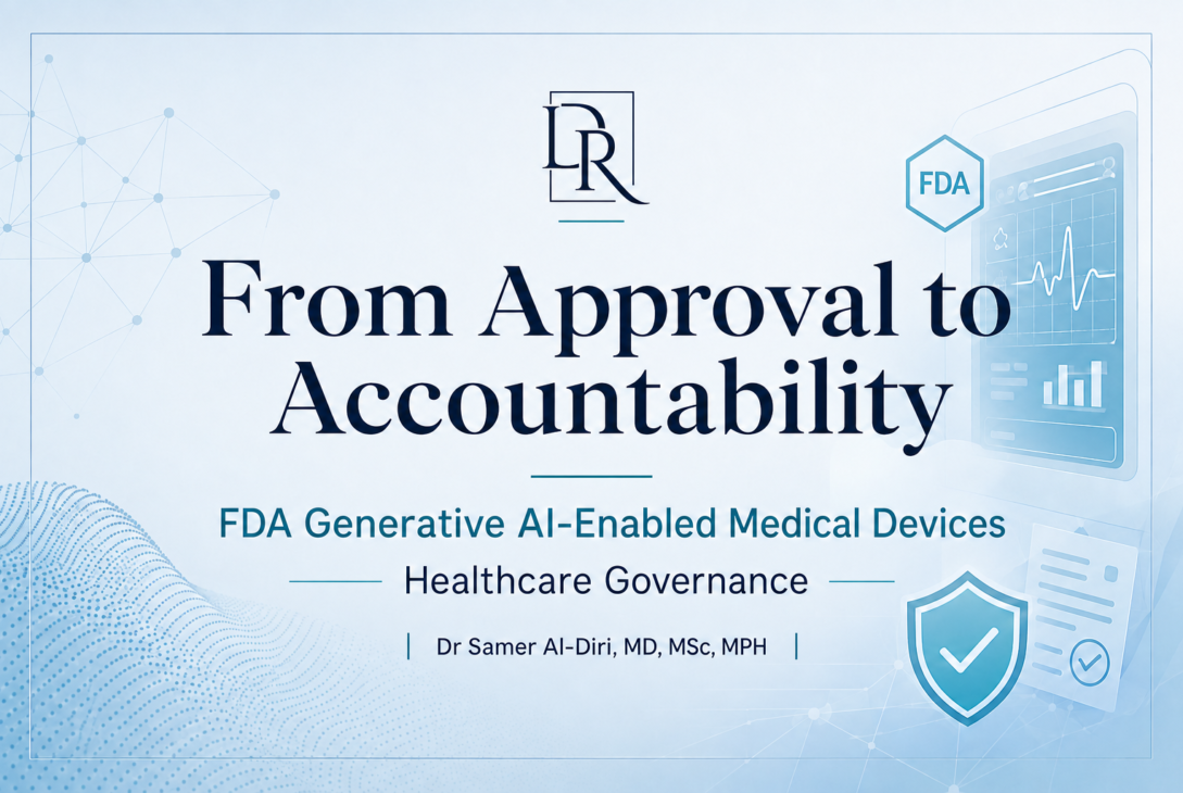 FDA generative AI-enabled medical devices and healthcare governance – Dr Samer Al-Diri