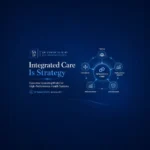 Integrated Care Is Strategy — executive operating model linking people, pathways, population health, performance and governance.
