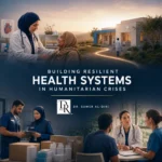Building resilient health systems in humanitarian crises, showing coordinated frontline care and local healthcare delivery — Dr. Samer Al-Diri